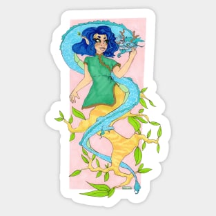 Dragon mermaid Sticker